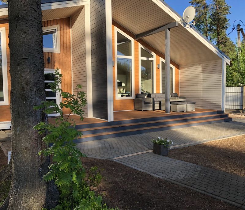 Фасад и отделка каркасного дома