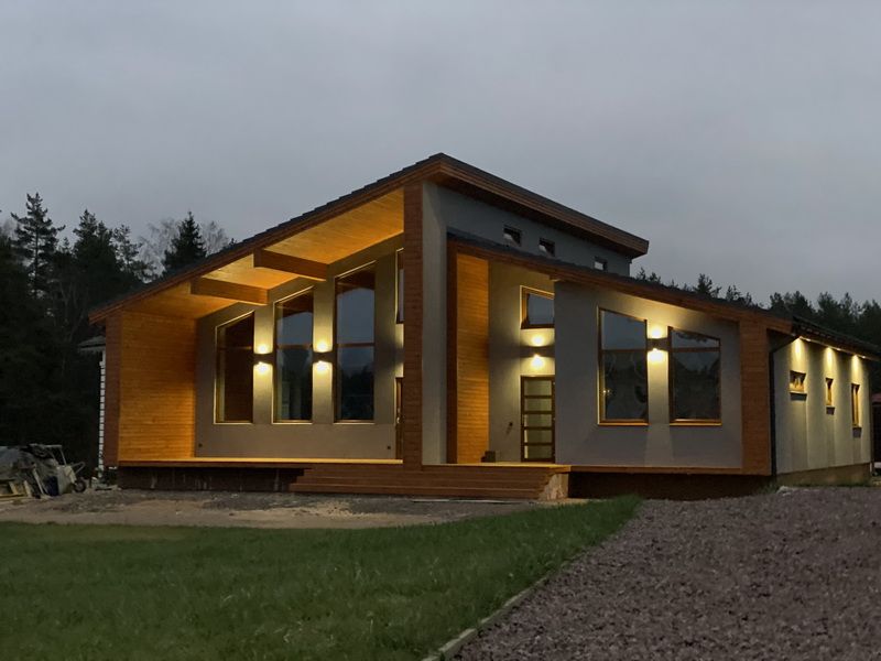 Фасад и отделка каркасного дома