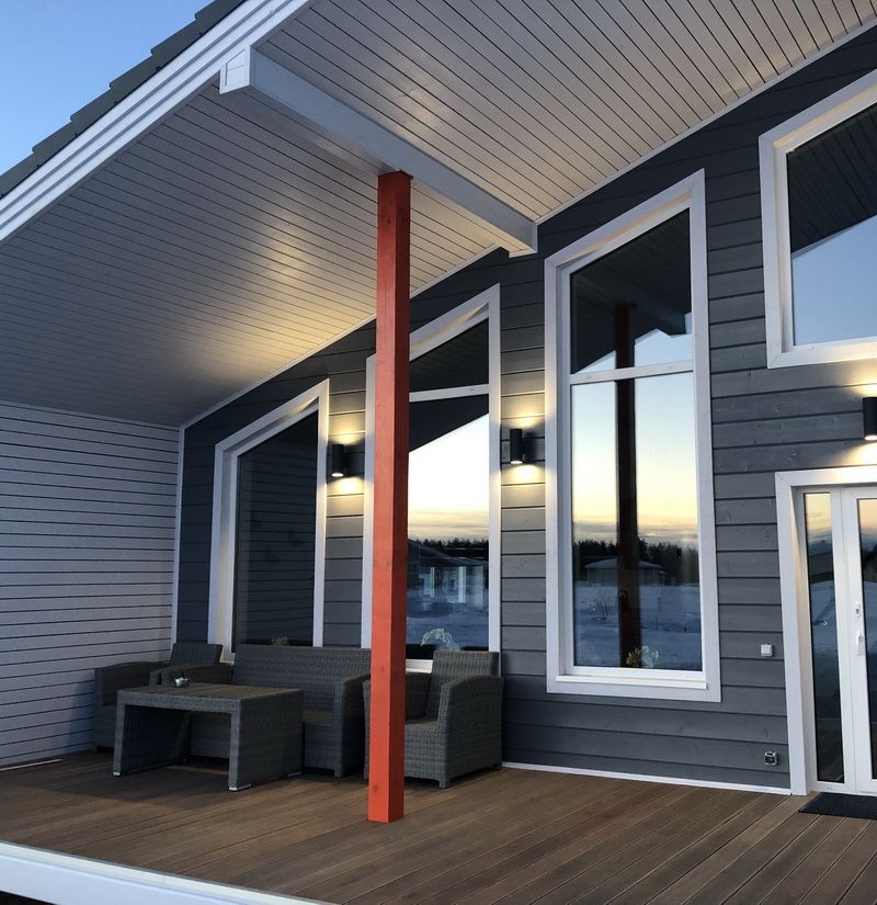 Фасад и отделка каркасного дома