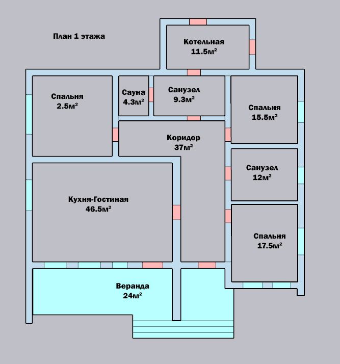 план 1 этажа